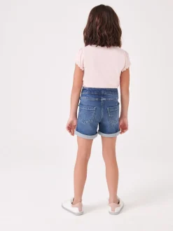 Roze - T-shirt met zakje en madeliefjesprint (1,5-16 jr)