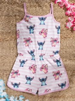 Roze - Vanilla Underground Disney Stitch mouwloos speelpakje voor meisjes