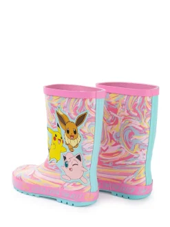 Roze - Vanilla Underground Kids Pokemon Wellies with Handles