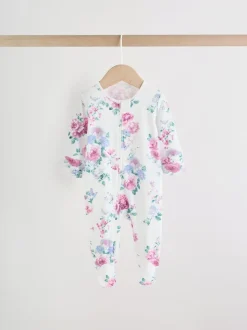 Roze - Verpakking van 3 babypyjama's met tweewegrits (0-2 jr)