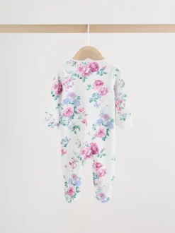 Roze - Verpakking van 3 babypyjama's met tweewegrits (0-2 jr)