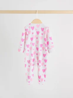 Roze - Verpakking van 3 babypyjama's met tweewegrits (0-2jr)
