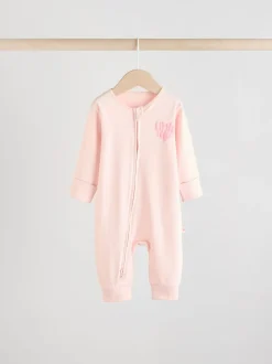 Roze - Verpakking van 4 Baby pyjama's met tweewegrits en Print (0mnd -3jr)