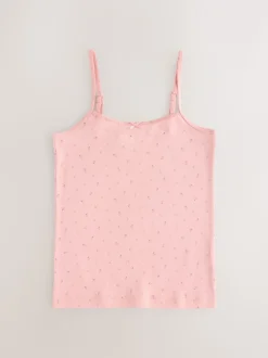Roze - Verpakking van 3 cami topjes met bandjes en print (1,5 - 16 jr)