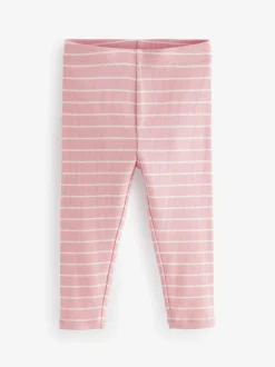 Roze - Verpakking van 5 geribbelde Leggings (3mnd -7jr)