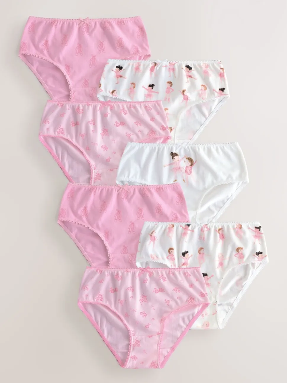 Roze ballerina - Verpakking van 7 onderbroeken (1,5-12 jr)