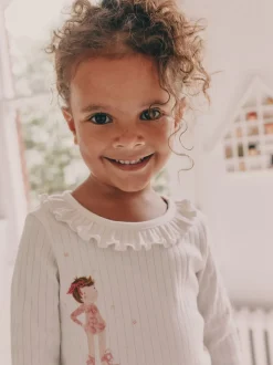 Roze Ballerina Print - Verpakking van 2 pyjama's met geweven broek (9 mnd - 10 jr)