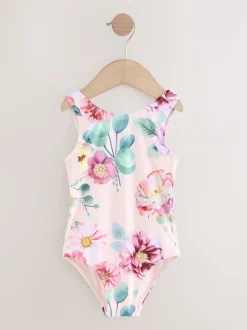 Roze bloemen - Badpak (3 mnd-7 jr)