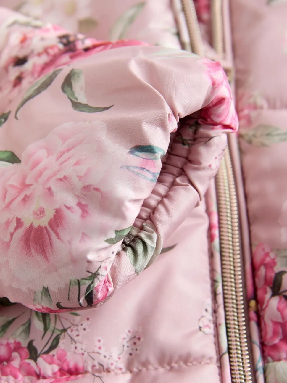 Roze bloemen - Regenbestendig sneeuwpak met imitatiebont (3mnd-7jr)