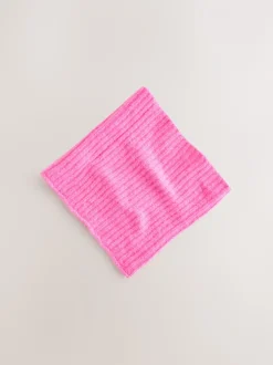 Roze bloemetjes - Chunky ribgebreide colsjaal (1-16jr)