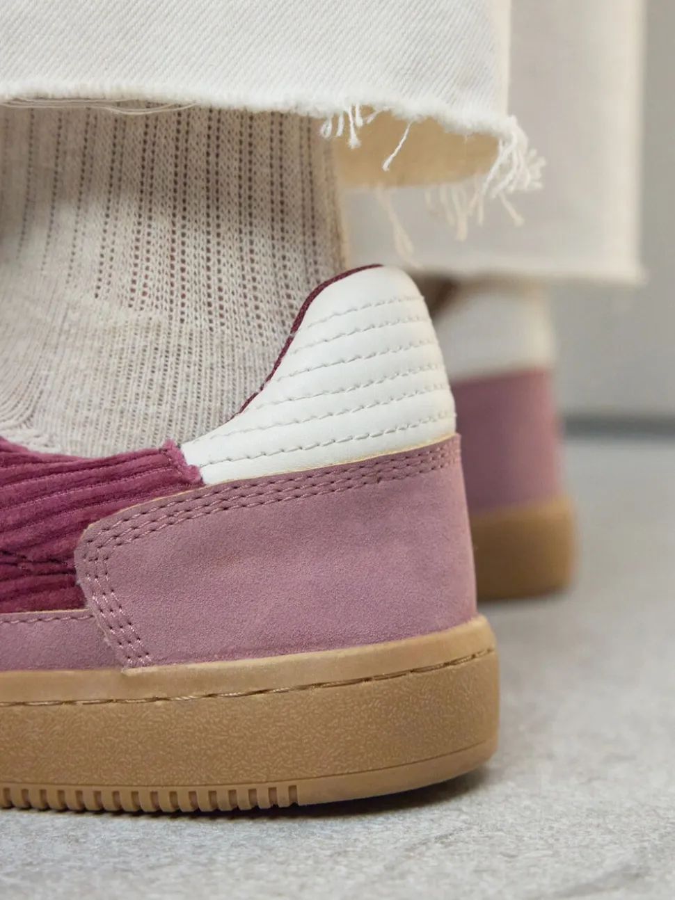 Roze corduroy - Forever Comfort® vetersneakers