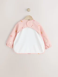 Roze eenhoornfeeën - Slabbetje met mouwen voor spenen en voeden