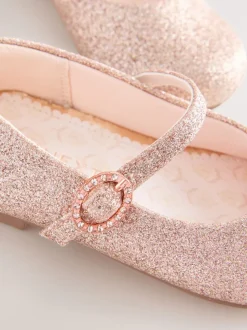 Roze glitter - Mary Jane gelegenheidsschoenen voor bloemenmeisjes