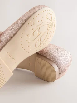 Roze glitter - Mary Jane gelegenheidsschoenen voor bloemenmeisjes
