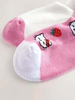 Roze Hello Kitty - 2 Paar enkelsokken met hoog katoengehalte