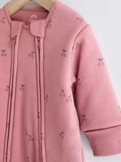 Roze kers - 2.5 TOG gewatteerde babypyjama