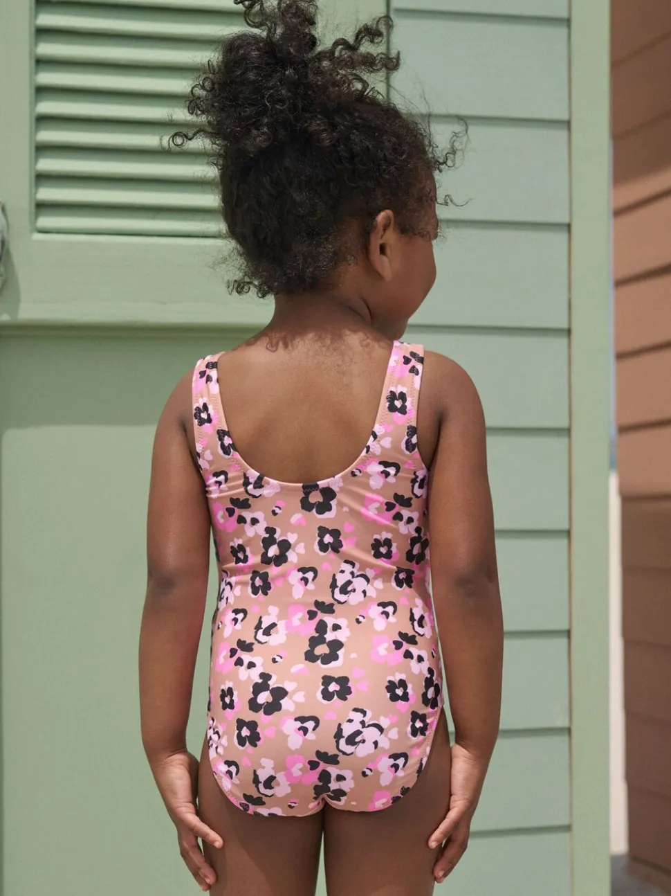 Roze met dierenprint - Badpak (3 mnd-7 jr)