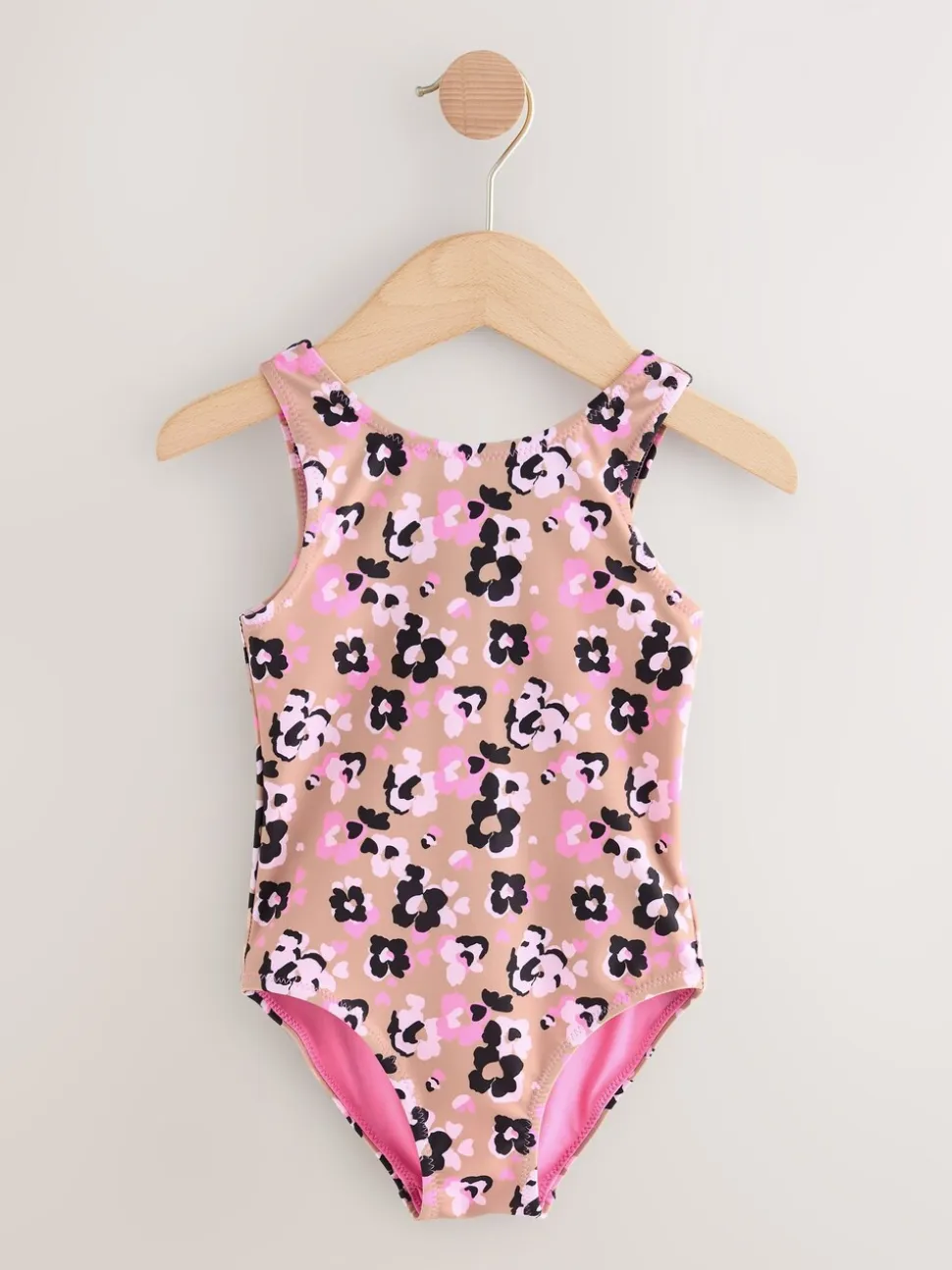 Roze met dierenprint - Badpak (3 mnd-7 jr)