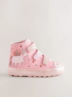 Roze met eenhoornprint - Hoge Touch Fastening sportschoenen