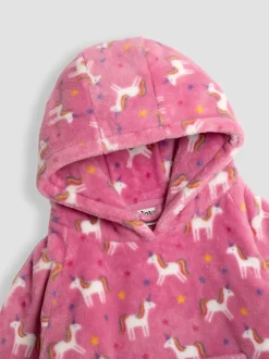 Roze met eenhoornprint - JoJo Maman Bébé Cosy Hooded Blanket