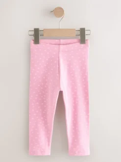 Roze met eenhoornprint - Verpakking van 3 leggings (3 mnd-7 jr)