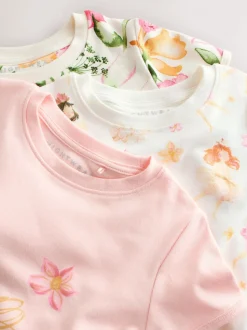 Roze met elfjes - Verpakking van 3 korte pyjama's (9mnd -10jr)