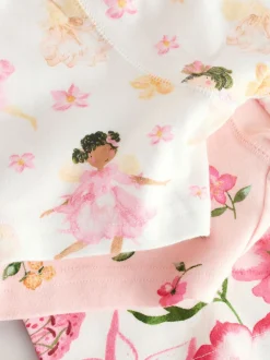 Roze met elfjes - Verpakking van 3 korte pyjama's (9mnd -10jr)