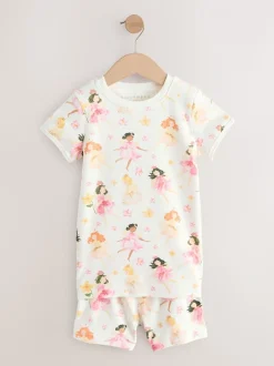 Roze met elfjes - Verpakking van 3 korte pyjama's (9mnd -10jr)