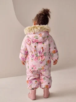 Roze met elfjes - Waterdicht sneeuwpak met print (3mnd-7jr)