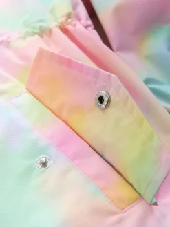 Roze met gemarmerde print - Waterproof Printed Cagoule (3-16yrs)