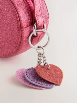 Roze met hartjesprint - Cross Body Nolvetly Heart Party Bag
