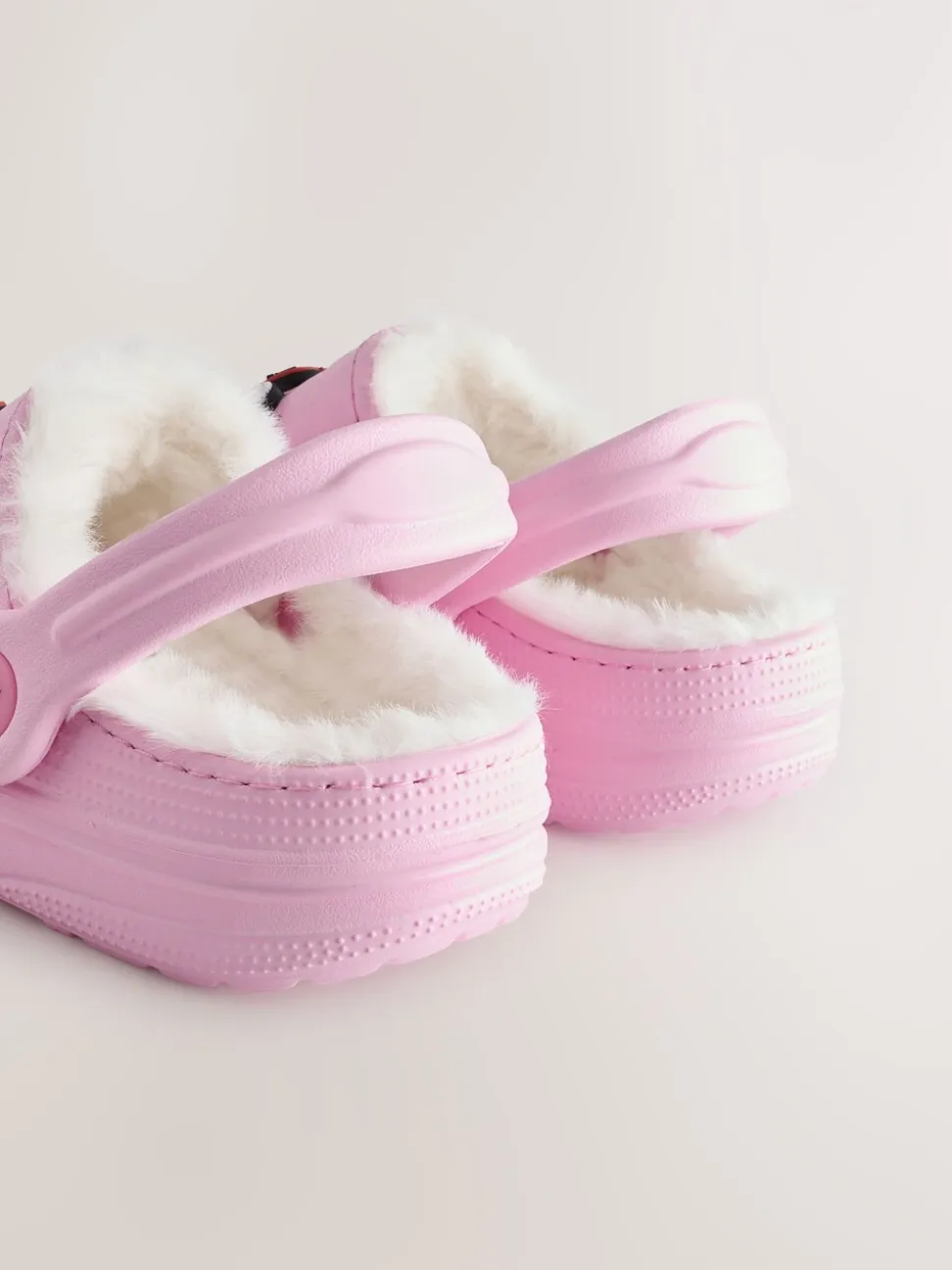 Roze met hartjesprint - Pantoffelklompen