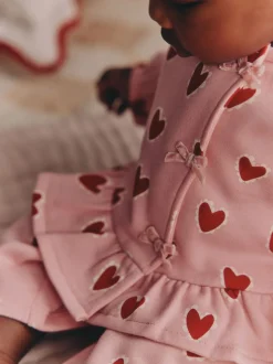Roze met hartjesprint - Top & Leggings Set 2 Piece (0mths-2yrs)