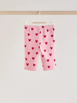 Roze met hartjesprint - Top & Leggings Set 2 Piece (0mths-2yrs)