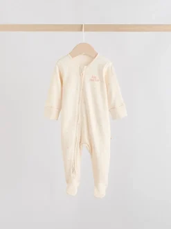 Roze met hartjesprint - Verpakking van 3 babypyjama's met tweewegrits (0-2jr)