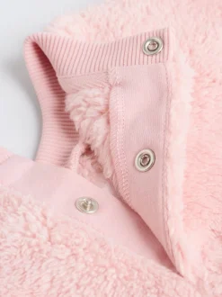 Roze met konijnen - 2 -delige Set van Fleece Tops en Leggings voor Baby''s (0mnd-2jr)