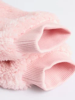 Roze met konijnen - 2 -delige Set van Fleece Tops en Leggings voor Baby''s (0mnd-2jr)