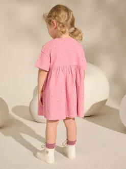 Roze met konijnen - Jersey zomerjurk (3mnd -7jr)