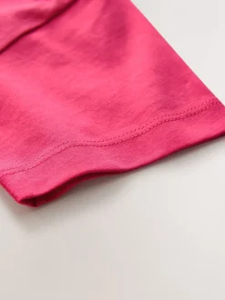 Roze met smiley - Short Sleeve Small Graphic T-Shirt (3mths-7yrs)
