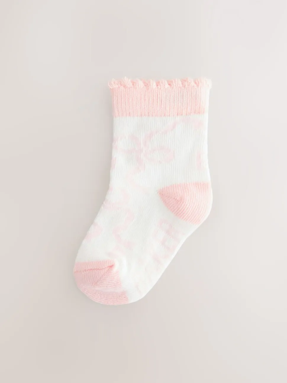 Roze met strik - Baker by Ted Baker Meisjes Sokken verpakking van 5