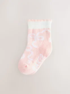 Roze met strik - Baker by Ted Baker Meisjes Sokken verpakking van 5