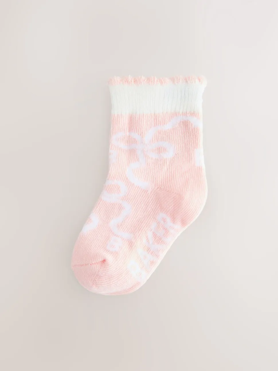 Roze met strik - Baker by Ted Baker Meisjes Sokken verpakking van 5