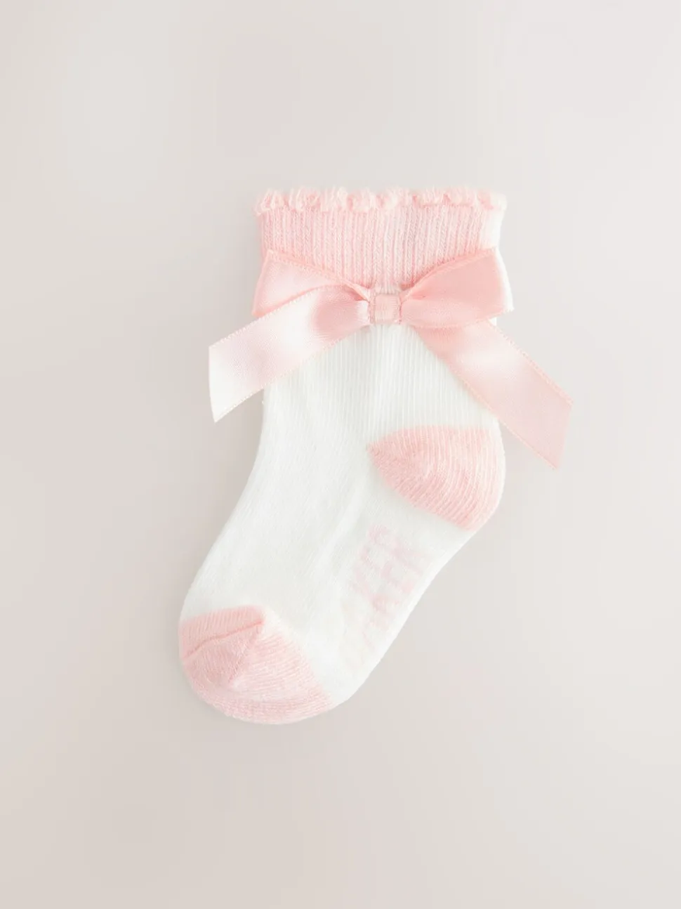 Roze met strik - Baker by Ted Baker Meisjes Sokken verpakking van 5