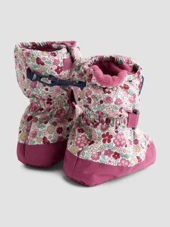 Roze met vrolijke print - JoJo Maman Bébé laarsjes met fleecevoering