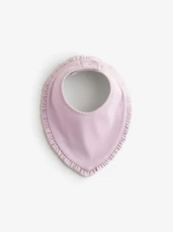 Roze ruches - Verpakking met 3 babyslabbetjes