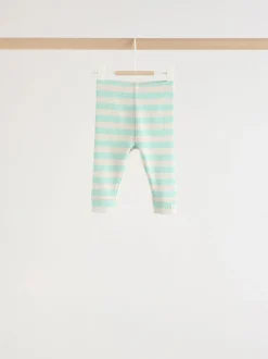 Roze streep - 6 -delige set van top met lange mouwen en leggings (0mnd -3jr)