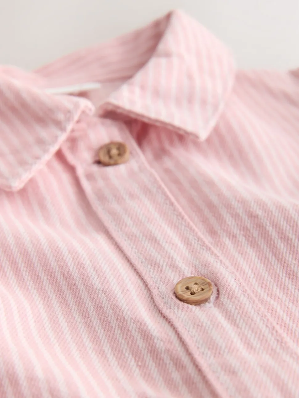 Roze streep - Long Sleeve Cotton Dress (3mths-8yrs)