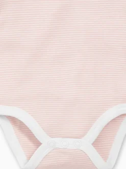 Roze streep - MORI Lange Mouw Envelope Hals Bodysuit