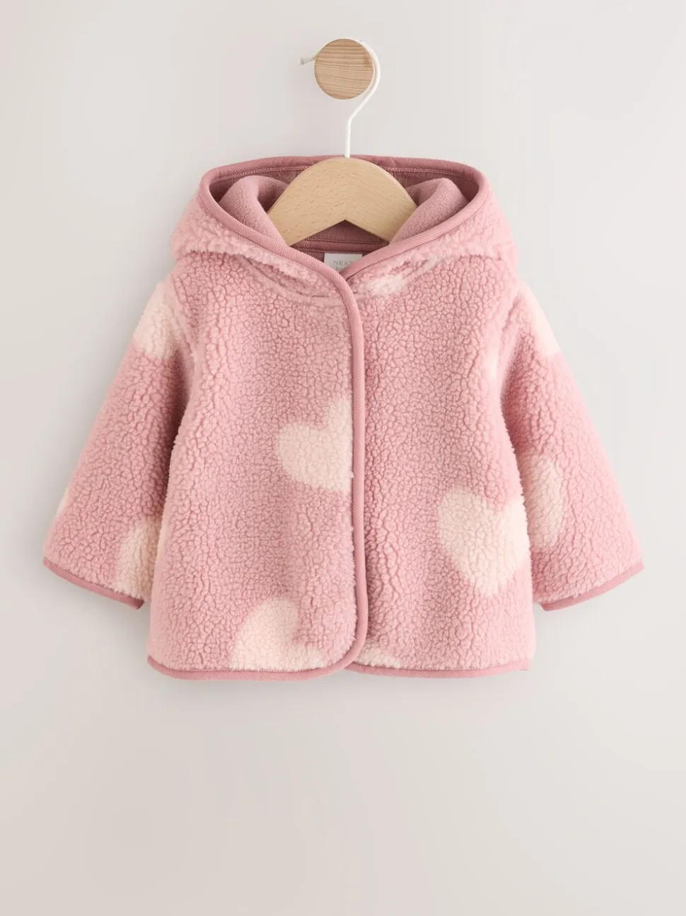 Roze ton-sur-ton hartprint - Borg Baby Jack (0mnd -2jr)