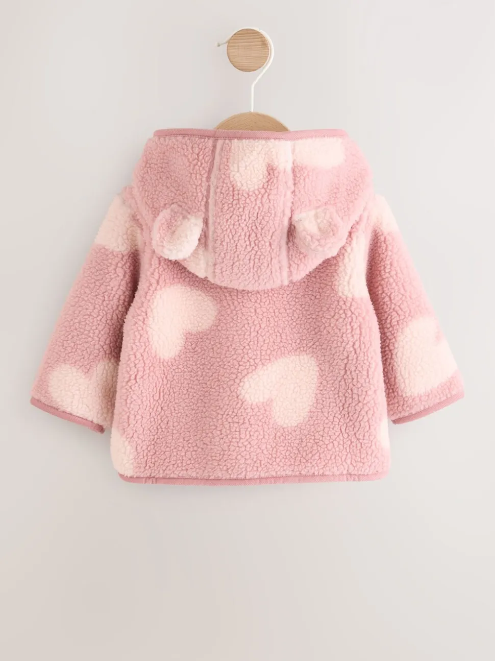 Roze ton-sur-ton hartprint - Borg Baby Jack (0mnd -2jr)